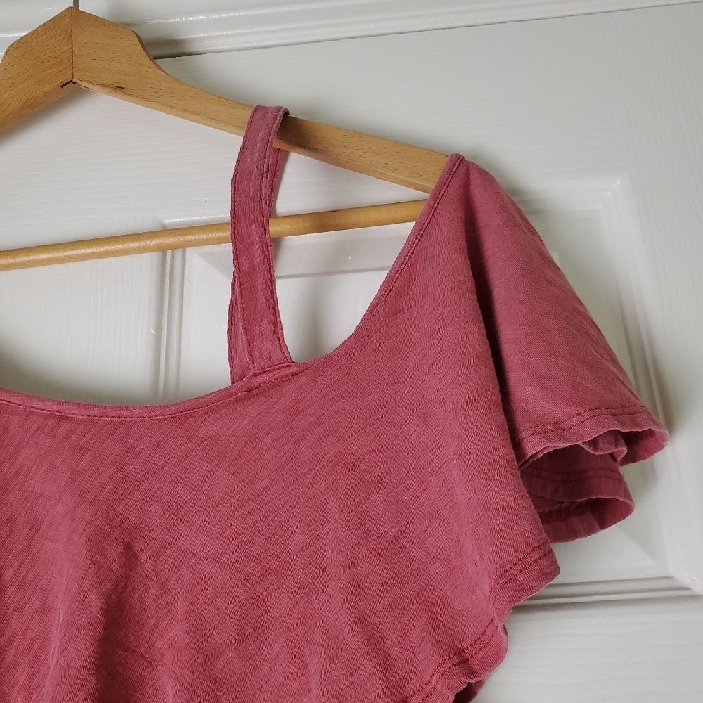 Altar'd State Cold Shoulder Ruffle Top Size Small - Picture 6 of 10